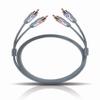 OEHLBACH Audio SL 2 m 2 x RCA to 2 x RCA Audio Cable, Anthracite view 1