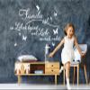 Grandora “Family Is...” Quote Wall Decal, Pastel Green, 92 x 58 cm (W x H) | Living Room, Bedroom, Hallway, Kitchen view 3