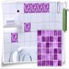 Medianlux Purple Mosaic Tile Stickers, 8 Pieces, 10 x 10 cm view 1
