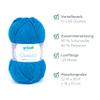 Gründl Classico Merino Wool Knitting Yarn – 10 x 50 g, Gentian Blue view 2