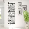 Grandora House Rules “Laugh, Live, Love” Wall Decal, Silver Gray, 25 x 58 cm view 2