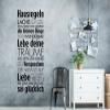 Grandora House Rules “Laugh, Live, Love” Wall Decal, Silver Gray, 25 x 58 cm view 3