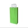 PGV Paper Shopping Bags with Flat Handles, Dots, GRN (32 + 12 x 40 cm, 50 pcs.) view 1