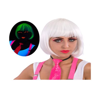 Fluorescent White Bob Wig for Women