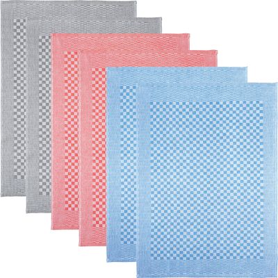 Kracht Utility Towel 6-Pack, Twisted Yarn, Blue/Red/Gray, 45 x 70 cm