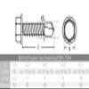 Hex-Head Self-Drilling Screws 6.3 x 45 mm DIN 7504 Form K, A2 Stainless Steel, 100 Pack view 2