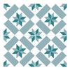 Wandkings Tile Stickers, Set of 4 – “Aileen,” 14.9 x 14.9 cm, Turquoise view 1
