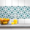 Wandkings Tile Stickers, Set of 4 – “Aileen,” 14.9 x 14.9 cm, Turquoise view 4