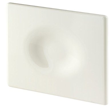 Ventilation Grille with Interchangeable Design Front, 100 x 100 mm, Cream White (POE)