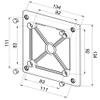 Ventilation Grille with Interchangeable Design Front, 100 x 100 mm, Cream White (POE) view 3