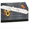 Lindenberg Table Runner, Cotton, Vintage Style, 20 x 160 cm, Ecru/Brown view 1