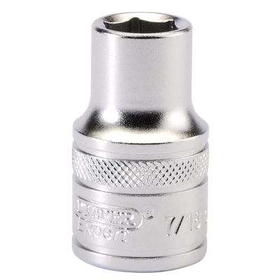DRAPER H-AF/MS 1/5.1 cm Square Drive 6-Point Imperial Socket (7/40.6 cm), Blue