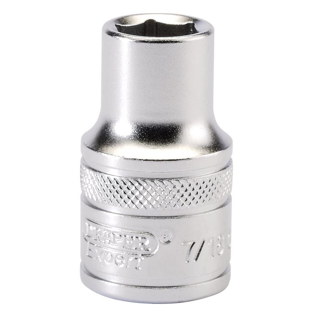 DRAPER H-AF/MS 1/5.1 cm Square Drive 6-Point Imperial Socket (7/40.6 cm), Blue