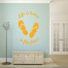 CLICKANDPRINT Wall Decal “Life Is Better in Flip-Flops,” 110 × 75.1 cm, Golden Yellow view 2