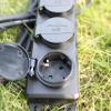 ChiliTec 4-Outlet Outdoor Power Strip, 3 m Cable, IP44, Black view 3