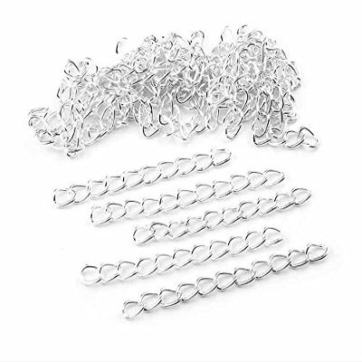 30 Silver Chain Extenders 50 mm