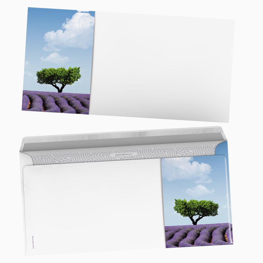 Lavender Design Envelopes, 25 Pack, DIN LANG, No Window
