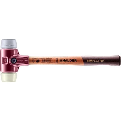 SIMPLEX Soft-Face Hammer, TPE-mid/Nylon, Malleable Cast Iron Housing, Wood Handle | D=40 mm | 3038.040