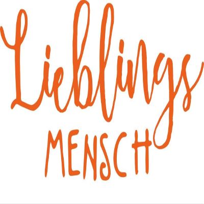 CLICKANDPRINT “Lieblingsmensch” Wall Sticker, 20 x 10.3 cm, Orange