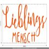 CLICKANDPRINT “Lieblingsmensch” Wall Sticker, 20 x 10.3 cm, Orange view 3
