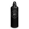 printplanet Mila Water Bottle with Name - Engraved Adventure Design, Aluminum Sports Bottle - Matte Black view 1