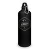 PrintPlanet Water Bottle with Jürgen Engraved, Adventure Design, Matte Black view 1