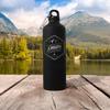 PrintPlanet Water Bottle with Jürgen Engraved, Adventure Design, Matte Black view 2