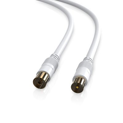 conecto HQ Antenna Cable, DVB-C/T/T2, 4K UHD, 1.5 m, White