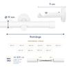 Rollmayer 19 mm Curtain Rod, 600 cm, Matte Chrome, Single-Track view 4