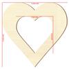 Plywood Cutouts - Heart with Custom Inner Cutout - 5–40 cm view 4