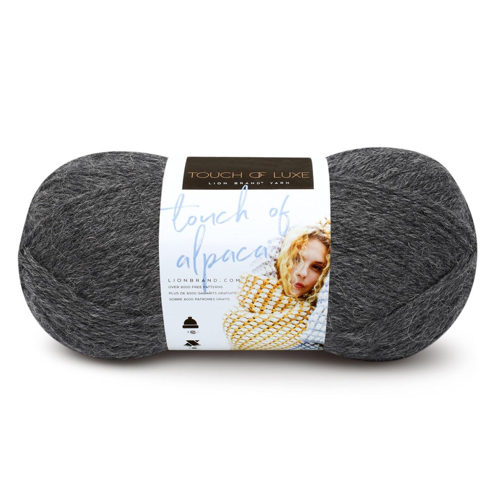 Lion Brand Yarn Touch of Alpaca Yarn, 1 Skein, Charcoal