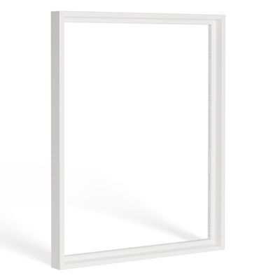 Bildershop-24 Lemgo Shadow Gap Frame for Stretched Canvases, 48 x 68 cm, Matte White