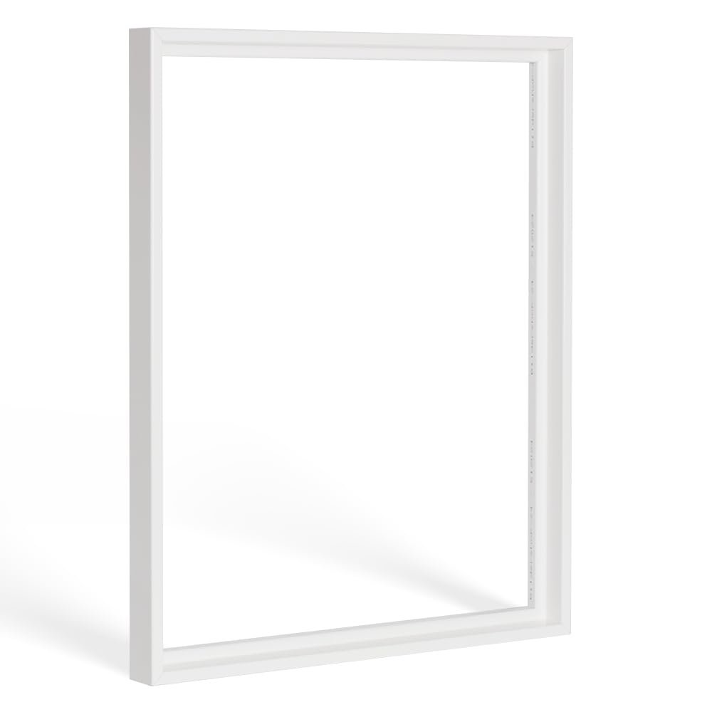 Bildershop-24 Lemgo Shadow Gap Frame for Stretched Canvases, 48 x 68 cm, Matte White
