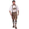 Oktoberfest Bavarian Men's Short Lederhosen | Traditional German Outfit, Brown (EU 50 / UK-US 33-34) view 1