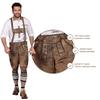 Oktoberfest Bavarian Men's Short Lederhosen | Traditional German Outfit, Brown (EU 50 / UK-US 33-34) view 4