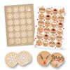 48 Round Merry Christmas Stickers, Red and White, 4 cm view 1