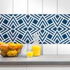 Wandkings Tile Stickers 4-Piece Set – "Leon" – 14.9 x 14.9 cm – Navy Blue view 4