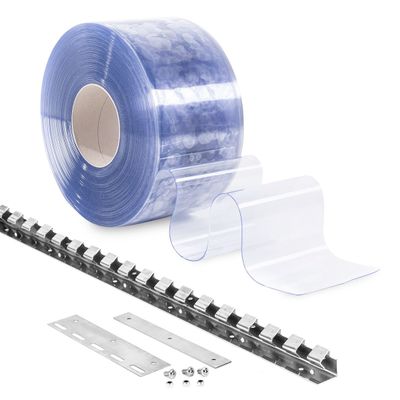 PVC Strip Curtain, 30 cm Wide Strips, 4.75 m W x 2.40 m H