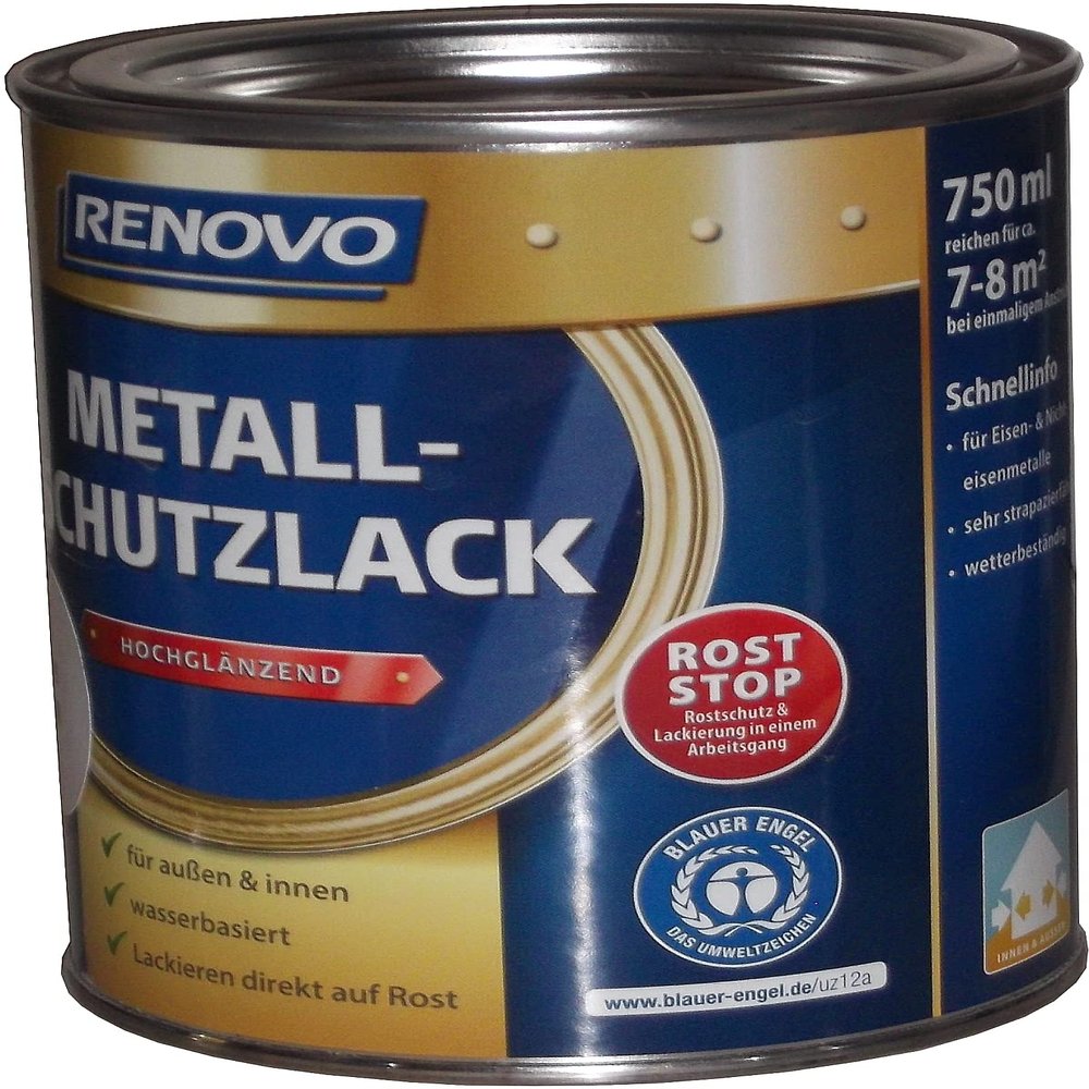 Metal Protective Paint 750 ml RAL 6005 Moss Green Renovo