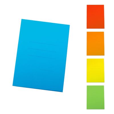 Blasetti 3-Flap Folders, FSC-Certified Durable Cardboard, Assorted Colors, 25 x 35 cm, Pack of 25