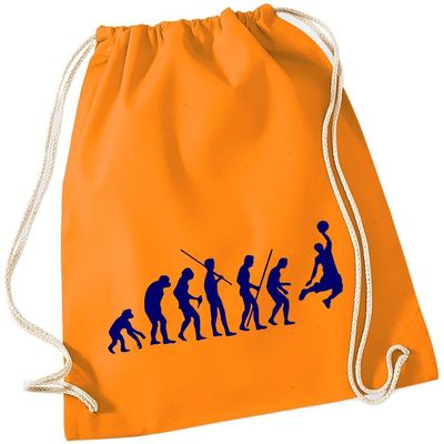 Coole-Fun-T-Shirts Evolution Basketball! Gym Bag Orange-Navy