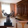 aubaho Antique-Style Bronze Deer Head Sculpture, 50 cm view 2