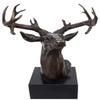 aubaho Antique-Style Bronze Deer Head Sculpture, 50 cm view 3