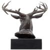 aubaho Antique-Style Bronze Deer Head Sculpture, 50 cm view 4