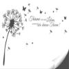 Grandora Dandelion Wall Decal with Quote “Dream Not Your Life” – Dark Gray, 150 x 103 cm view 2