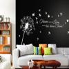 Grandora Dandelion Wall Decal with Quote “Dream Not Your Life” – Dark Gray, 150 x 103 cm view 4