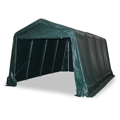 NEXOS KERA Pasture Shelter with Heavy-Duty PVC Tarp – Green