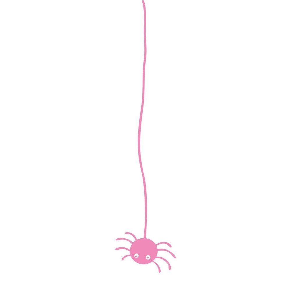 CLICKANDPRINT Little Spider Wall Decal, 220 x 45.7 cm, Light Pink