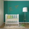 CLICKANDPRINT Heart Pilot Wall Decal, 100 x 52.1 cm, Orange view 2