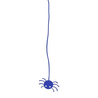 CLICKANDPRINT Little Spider Wall Sticker, 250 x 52 cm, Brilliant Blue
